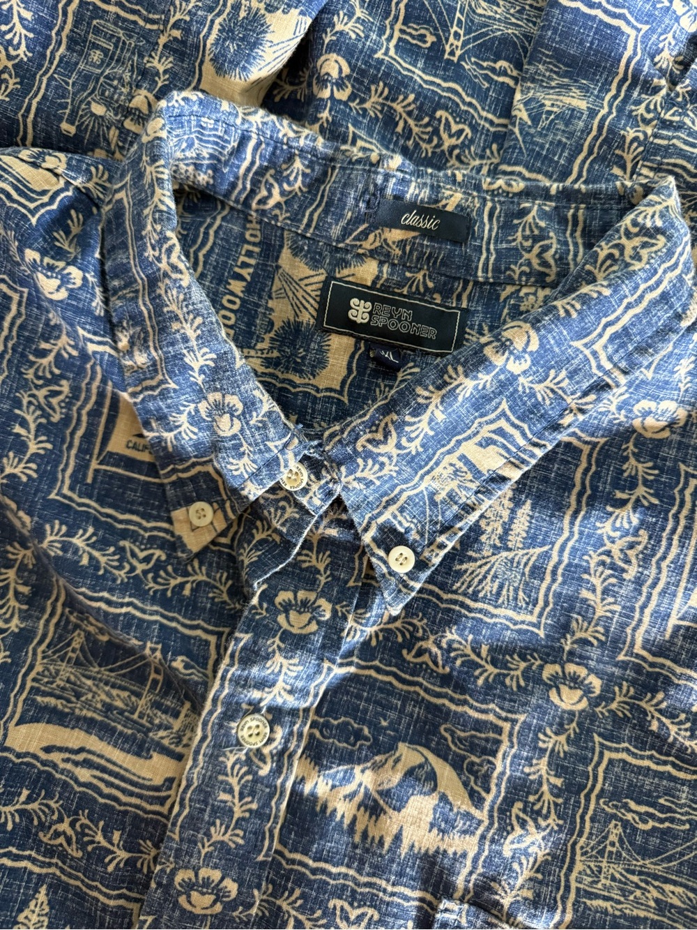 Reyn Spooner Classic California Half Dome Sequoias Hollywood Button Down Size 3X